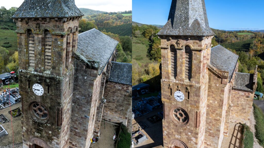 Nettoyage d'un bâtiment communal par drone