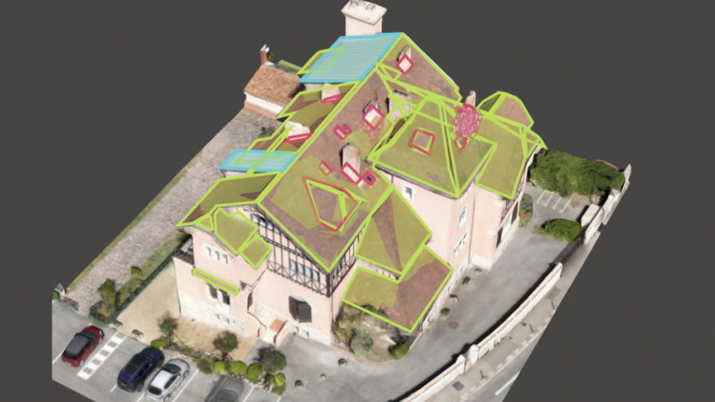 Relevé 3D de bâtiment par drone : modèle 3D d'un bâtiment à Biarritz